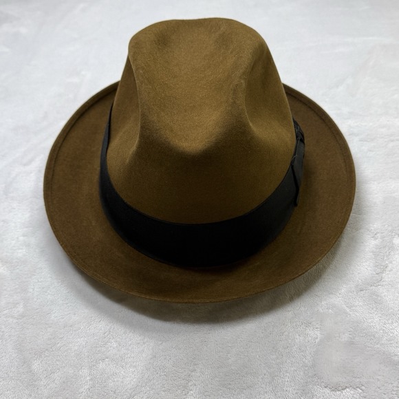 Mallory Fifth Ave Other - Vintage Mallory Fifth Avenue Brown Fur Felt Fedora Hat 7 1/8 USA
